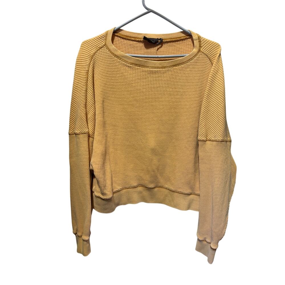 Out from Under Waffle Knot Long Sleeve Drop Shoulder Shirt Size M